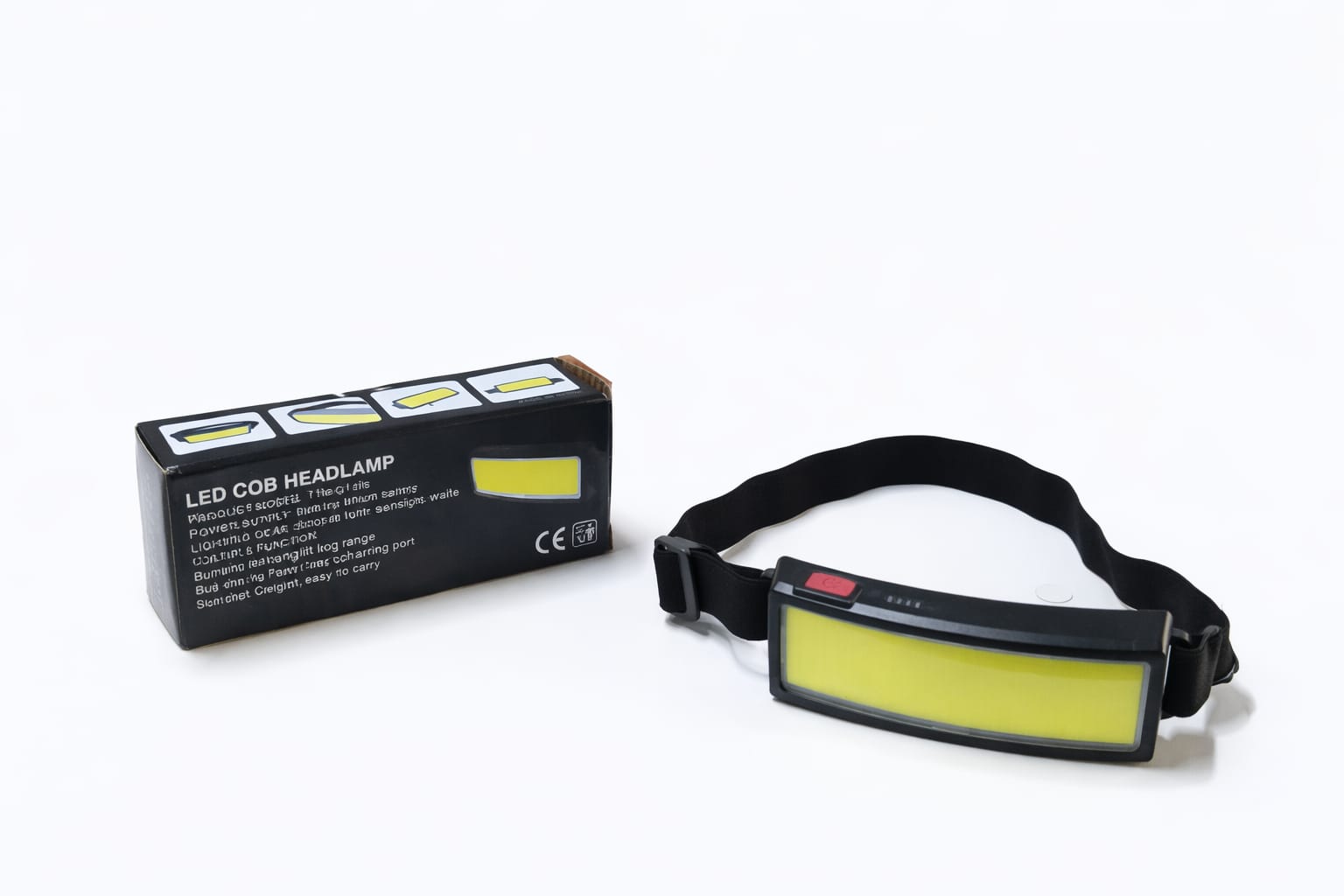 Flexible COB LED-Stirnlampe mit breitem Leuchtfeld